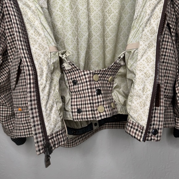 SPECIAL BLEND Men’s Checkered Snowboard Ski Jacket Waterproof Brown & Tan XS - Picture 12 of 15